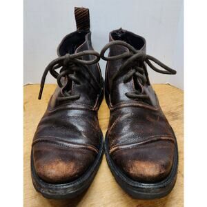 Billy Reid Waxed Flesh Suede Chukka Boots - Made in Italy Sz 9 See Pics